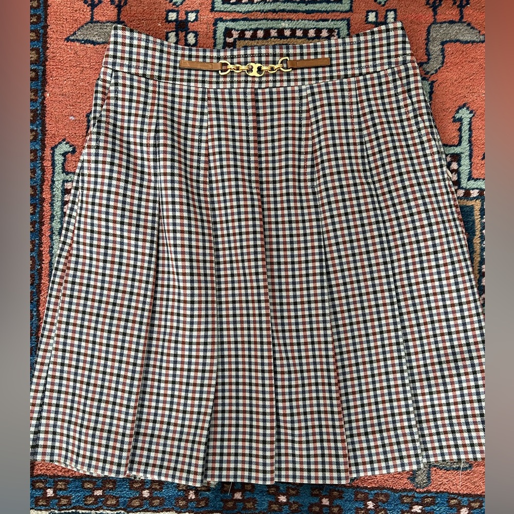 Tory Burch plaid pleated skirt NWOT